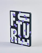 Kalendarz tygodniowy 2025 od BV JACOB COMPANY z nowoczesnym wzorem i fioletowymi kropkami