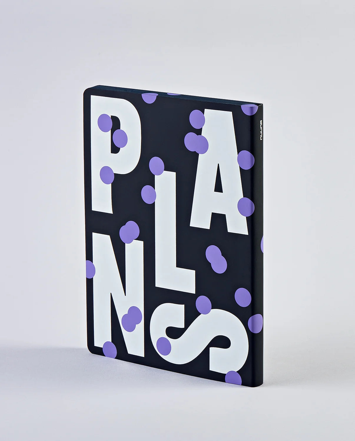 Kalendarz tygodniowy 2025 BV JACOB COMPANY z czarną okładką i fioletowymi kropkami