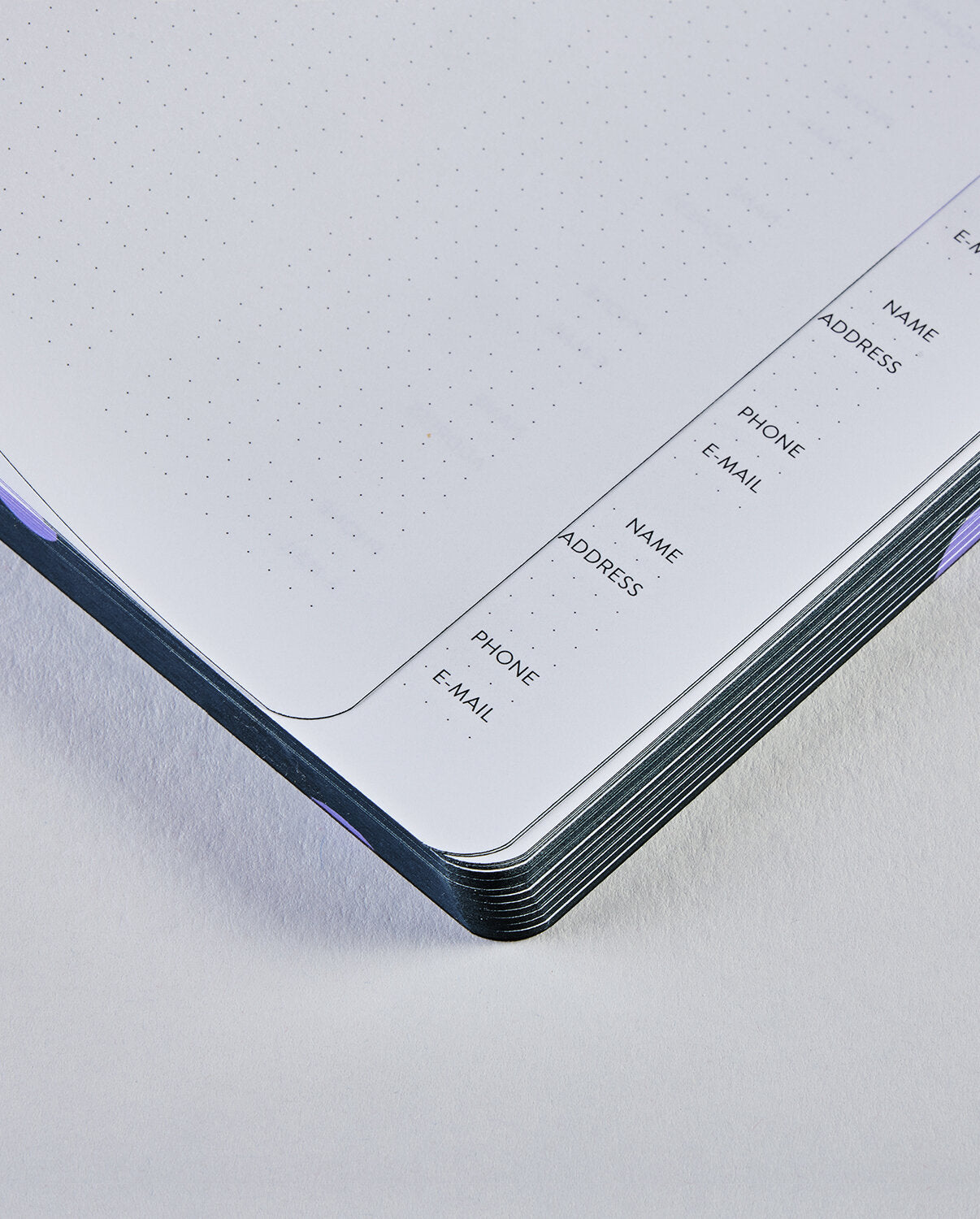 Strony kalendarza tygodniowego 2025 z miejscem na nazwisko, adres, telefon i e-mail od BV JACOB COMPANY