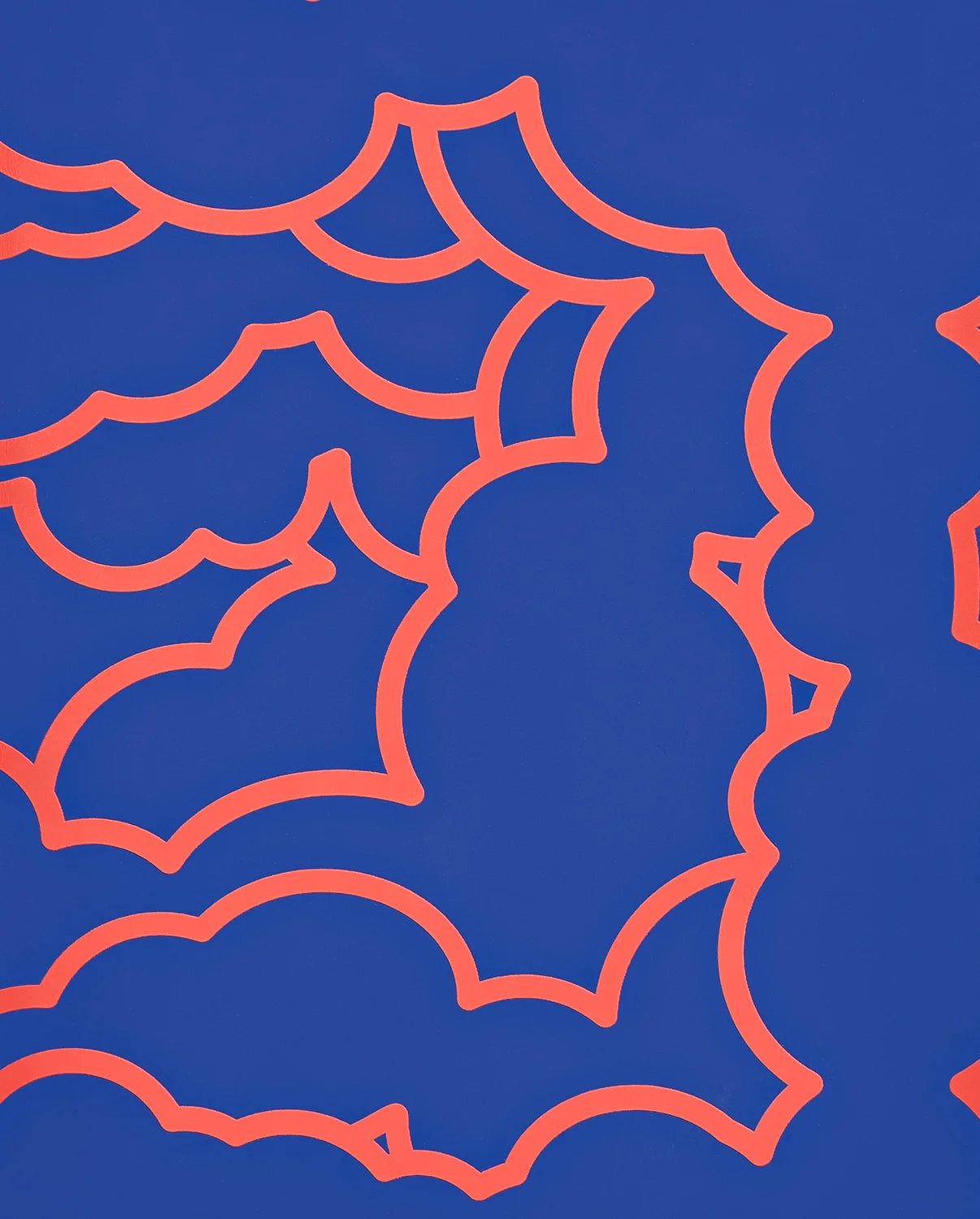 Notatnik graficzny Heaven z niebieską okładką i czerwonym abstrakcyjnym wzorem dekoracyjnym