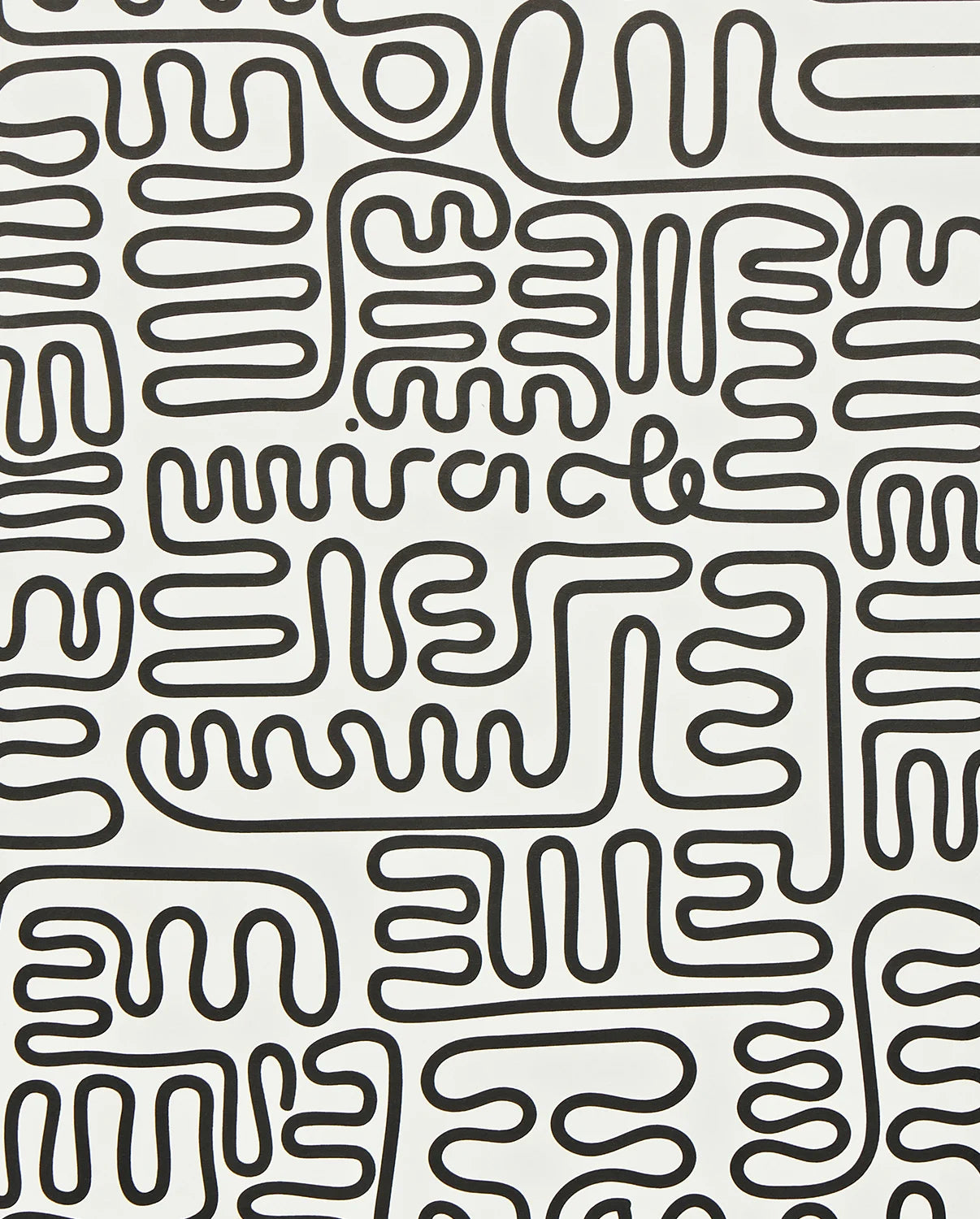 Czarno-biały abstrakcyjny wzór okładki notatnika graficznego Miracle od BV JACOB COMPANY