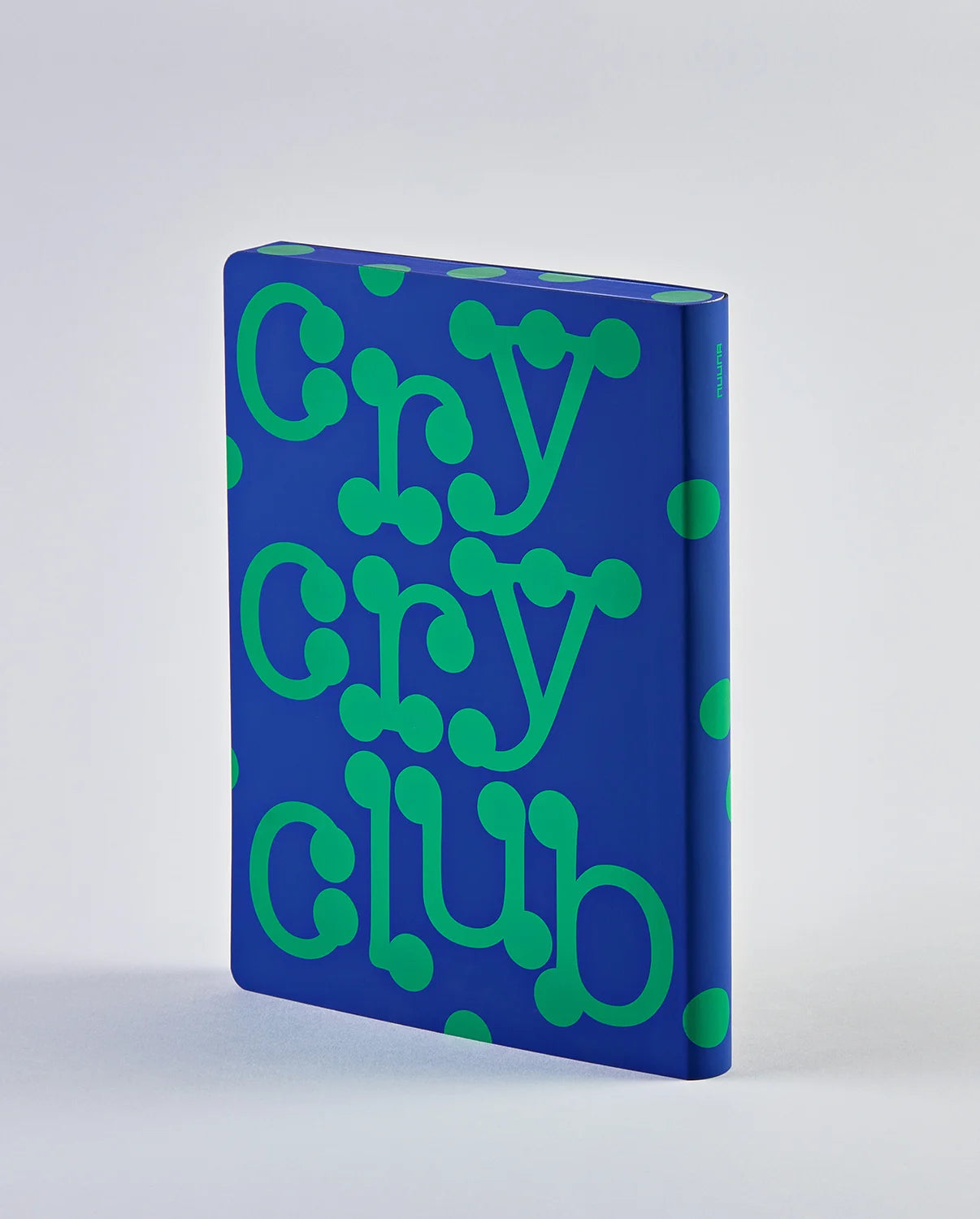 notatnik graficzny Cry Cry Club w niebiesko-zielonym kolorze z oryginalnym wzorem od BV JACOB COMPANY
