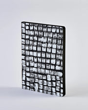 Notatnik w kratkę sassy squares z czarno-białą graficzną okładką od BV JACOB COMPANY