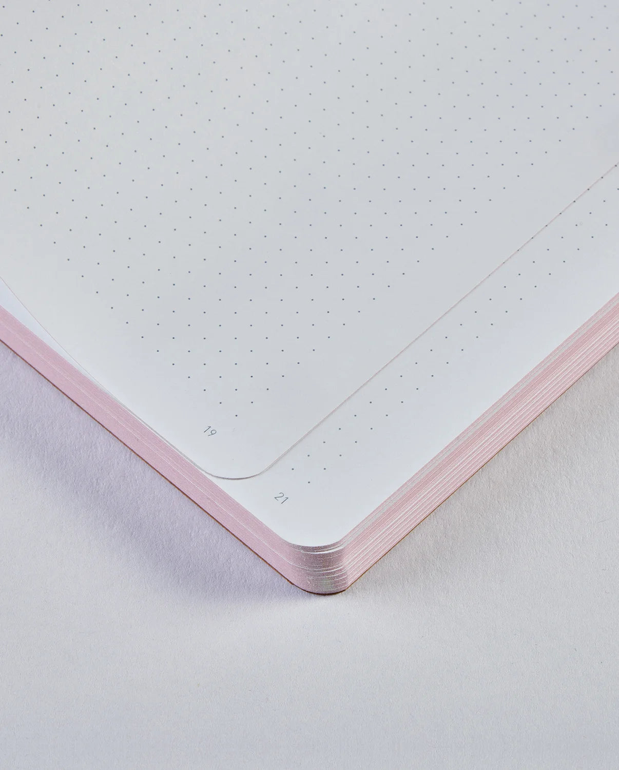Notatnik trance pink z różowymi kartkami i kropkowanymi stronami z numeracją od BV JACOB COMPANY