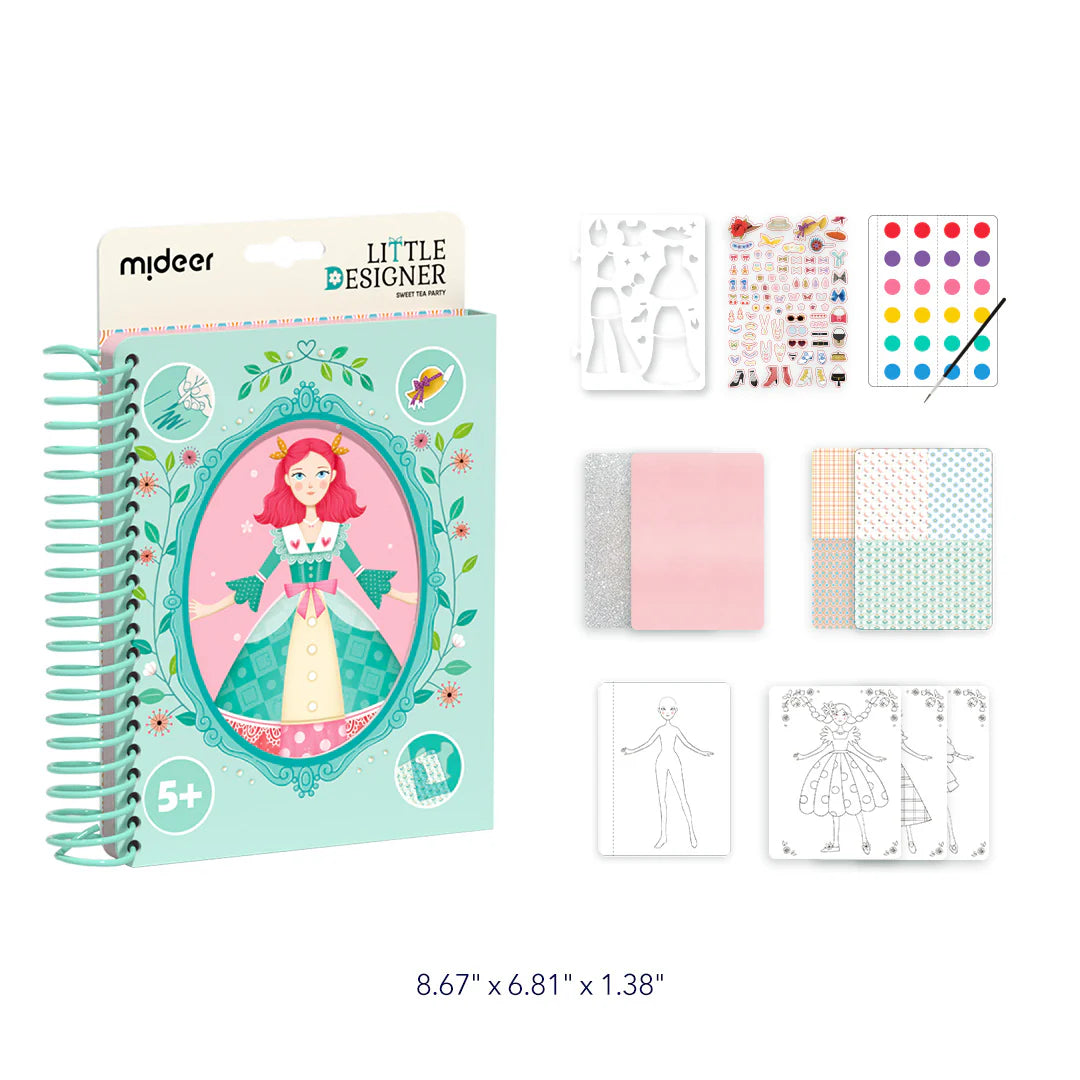 Zeszyt kreatywny dla dzieci marki Yamann z naklejkami, szablonami i kolorowymi stronami do zabawy