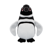 pluszak pingwin magellański marki Wild Planet w czarno-białych barwach z różowymi oczami
