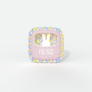 Kolorowy budzik dla dzieci z lampką i wyświetlaczem cyfrowym w kształcie kwadratu