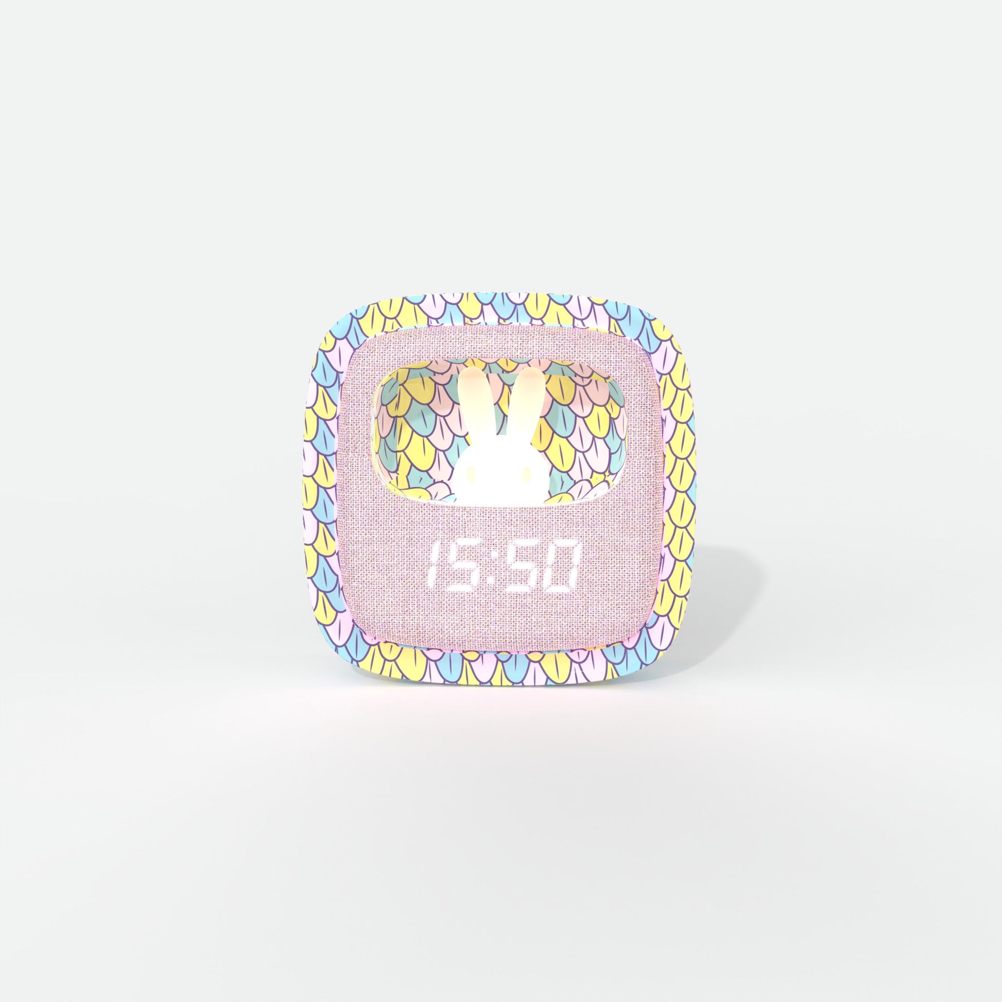 Kolorowy budzik dla dzieci z lampką i wyświetlaczem cyfrowym w kształcie kwadratu