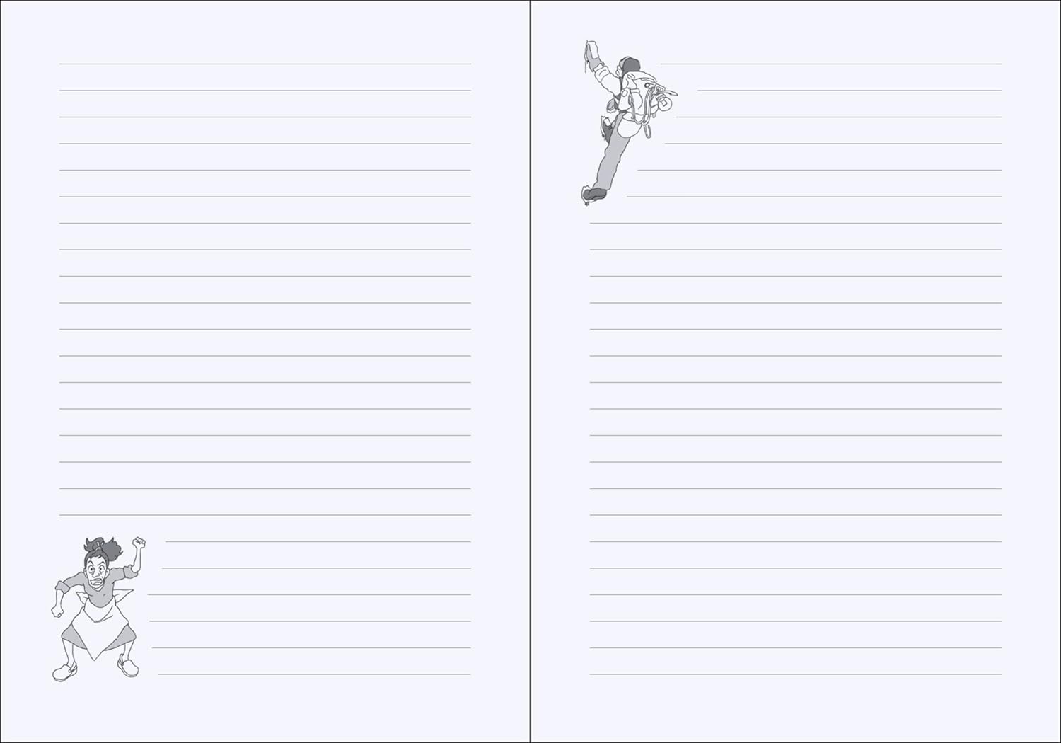 dziennik Studio Ghibli Secret Arrietty z liniowanymi stronami i czarno-białymi postaciami z filmu