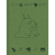 Zielony notatnik Studio Ghibli z haftowanym wizerunkiem Totoro i postaciami z filmu