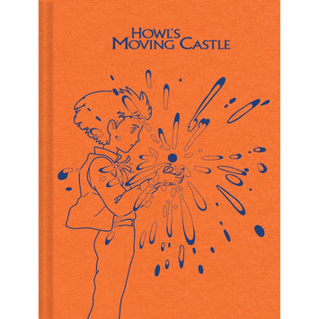 Pomarańczowy notatnik Studio Ghibli z nadrukiem z filmu Howl's Moving Castle