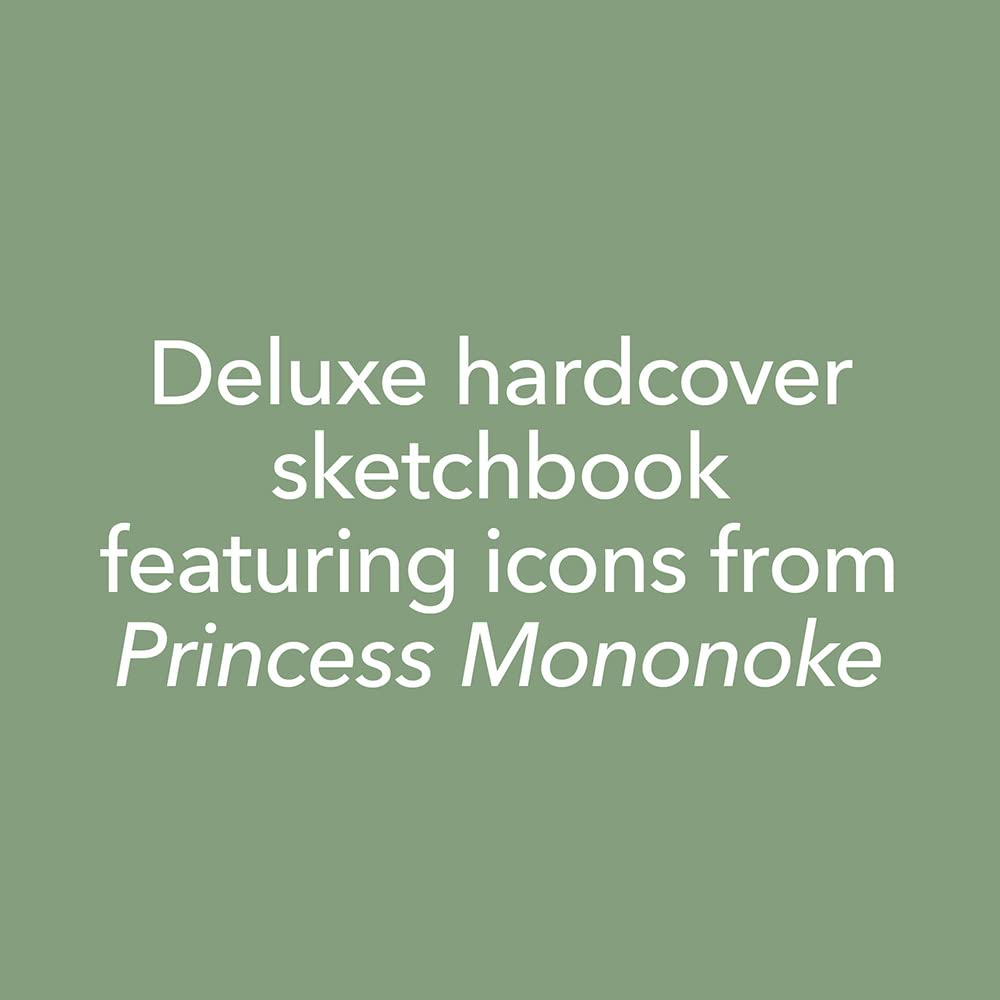 Deluxe szkicownik Princess Mononoke w twardej oprawie z ikonami z filmu