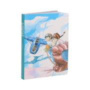 Dziennik Studio Ghibli Castle in the Sky z kolorową okładką przedstawiającą postaci na tle nieba i samolotów