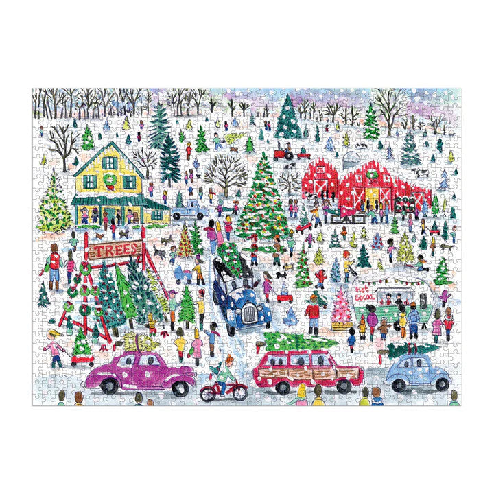 Puzzle świąteczne Galison Michael Storrings – Christmas Tree Farm (1000 el.)