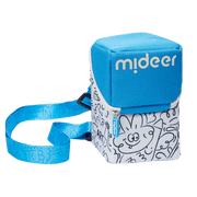 Niebieska torba na markery akrylowe dla dzieci z kolorowym paskiem i wzorem Mideer