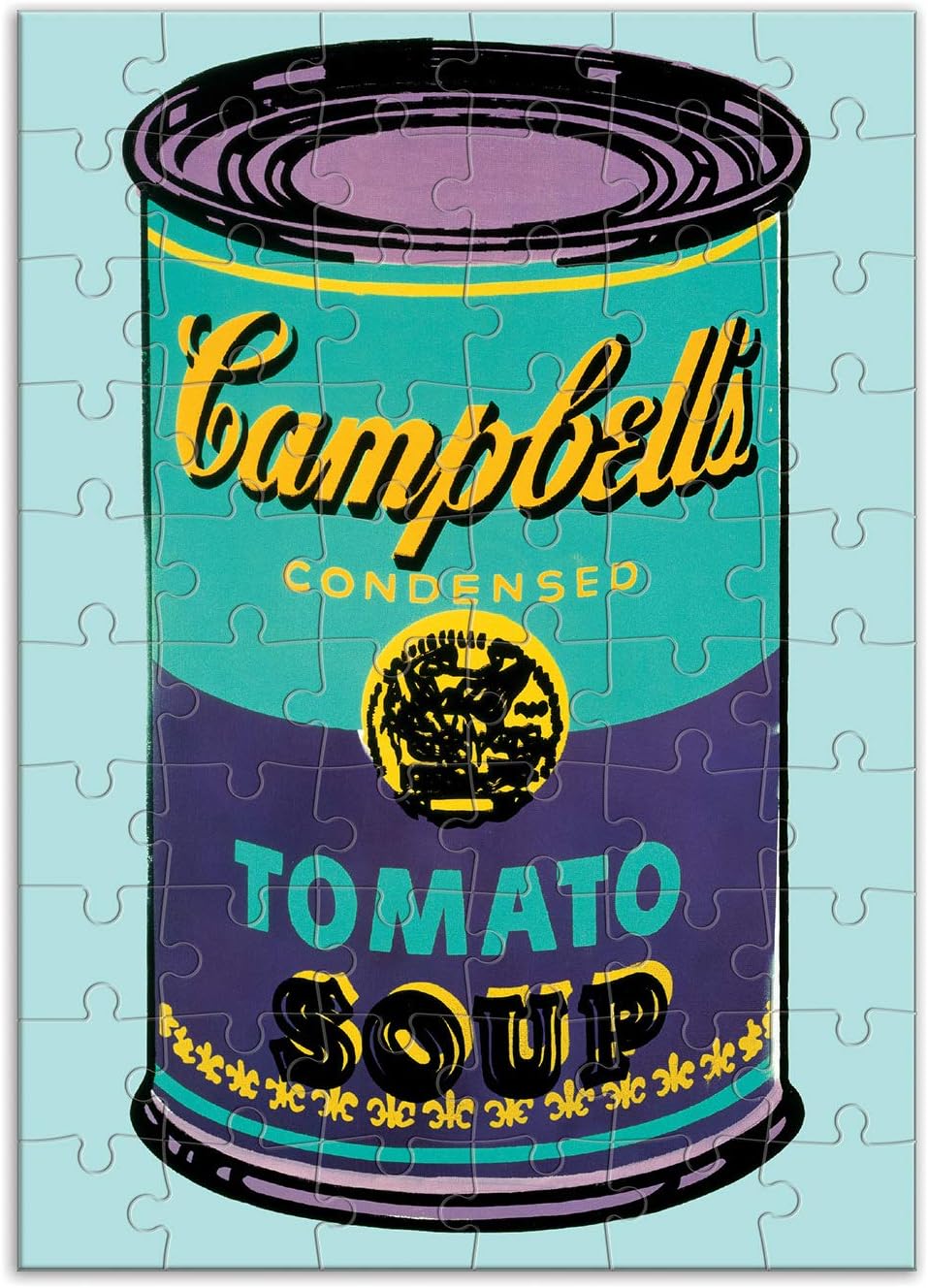 Andy Warhol puzzle przedstawiające puszkę zupy Campbell w stylu pop art