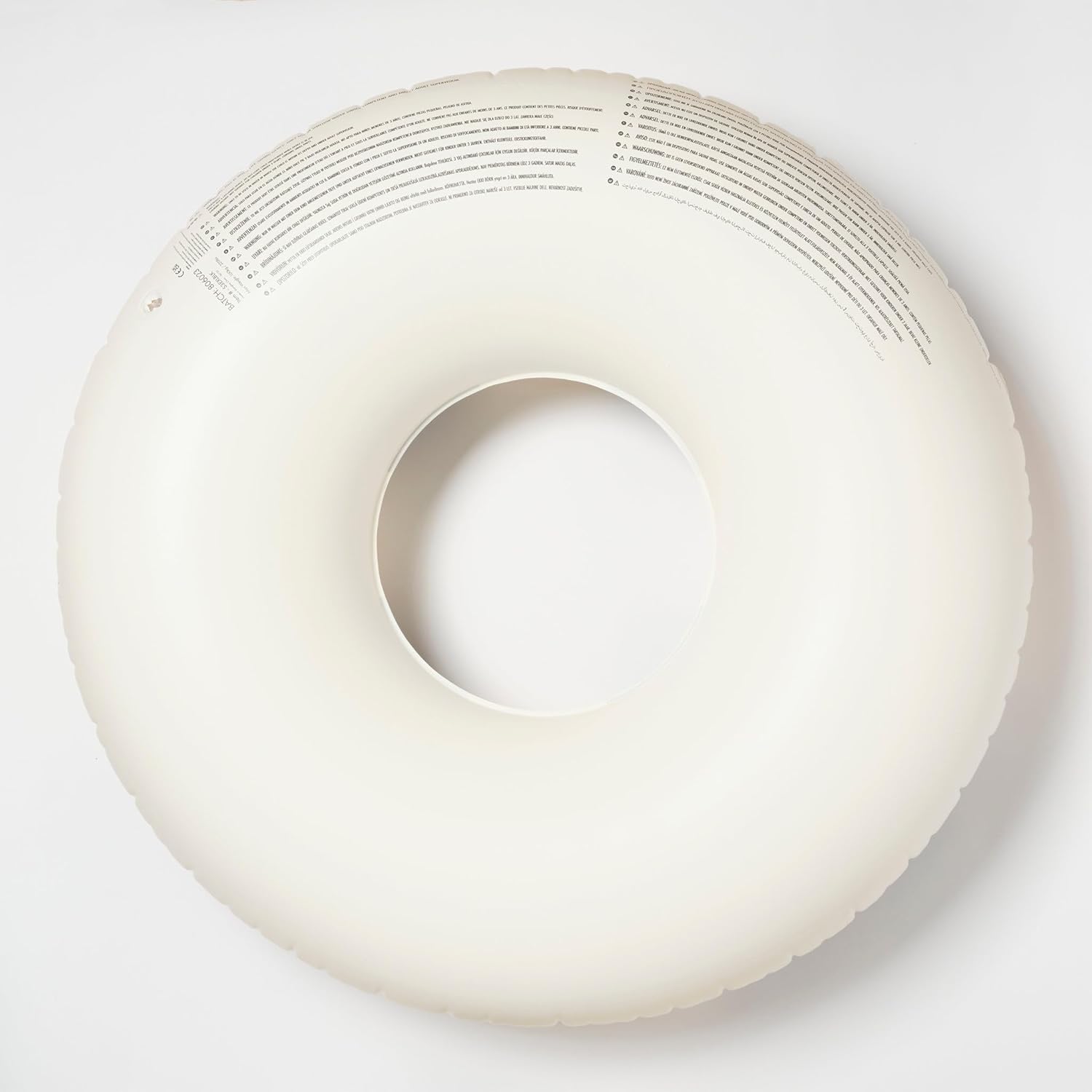 Białe koło do pływania dla dorosłych marki Yamann, nadmuchiwane i wygodne do relaksu w wodzie