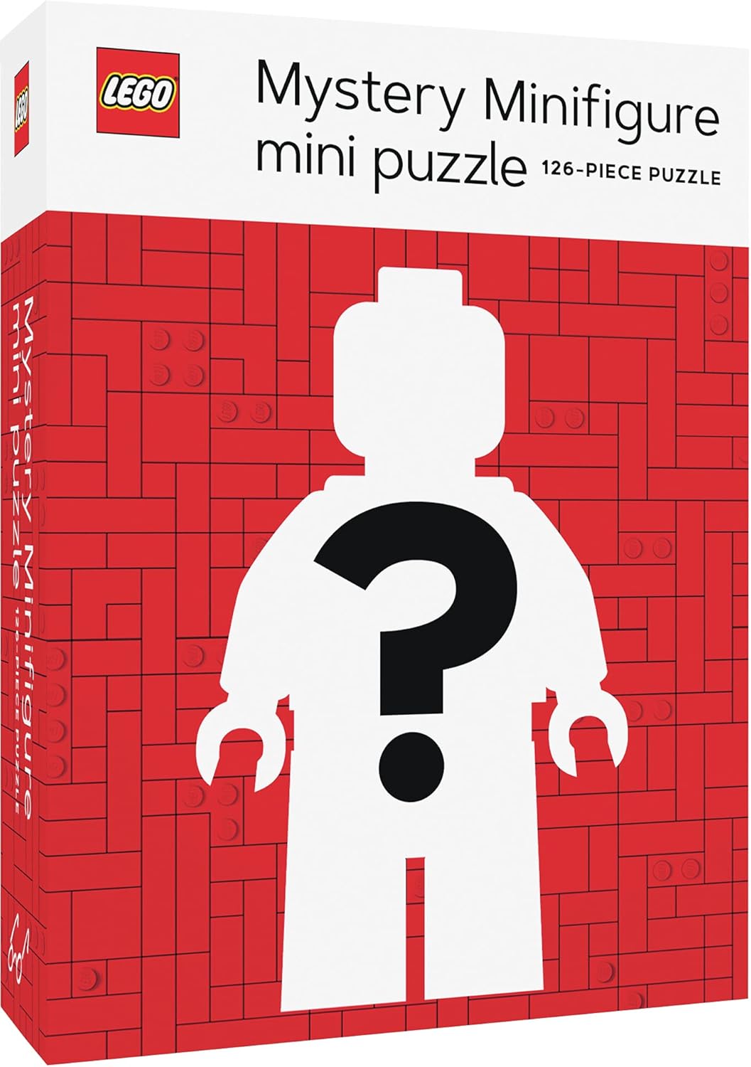 Minipuzzle LEGO Mystery Minifigure 126 elementów w czerwonym opakowaniu z postacią z pytajnikiem