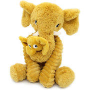 Pluszowy słoń mama i dziecko w kolorze żółtym od BV JACOB COMPANY miękka zabawka