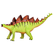 Figurka stegozaura ręcznie malowana w zielono-pomarańczowych kolorach od Yamann