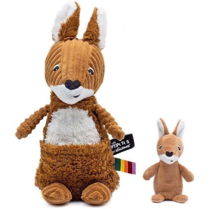 Pluszowy kangur mama i dziecko w brązowym kolorze od BV Jacob Company