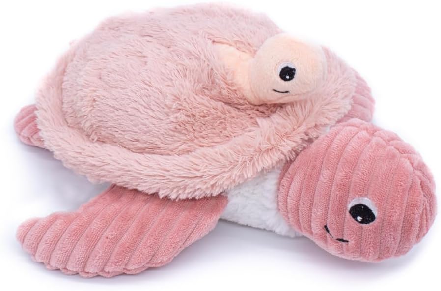 Pluszowy żółw mama i dziecko miękki różowy pluszak od BV JACOB COMPANY idealny dla dzieci