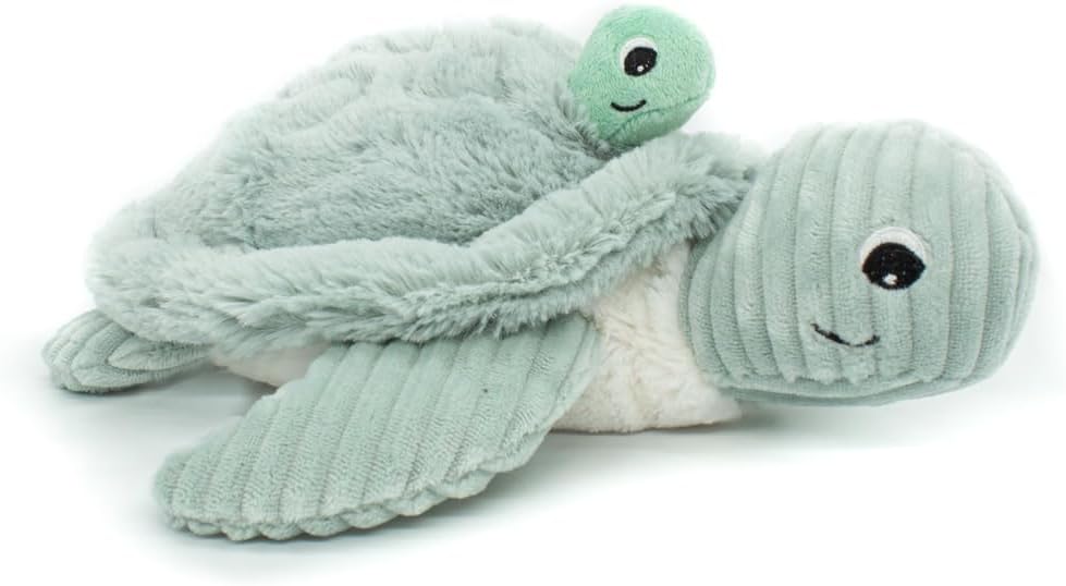 Miękki pluszowy żółw mama i dziecko w zielonym kolorze od BV JACOB COMPANY