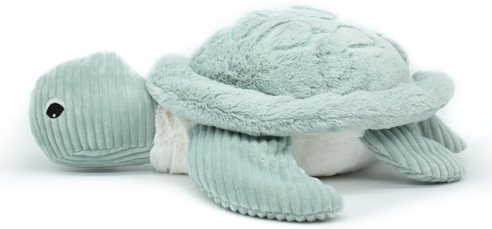 Pluszowy żółw mama i dziecko miękki miętowy pluszak idealny na prezent dla dzieci