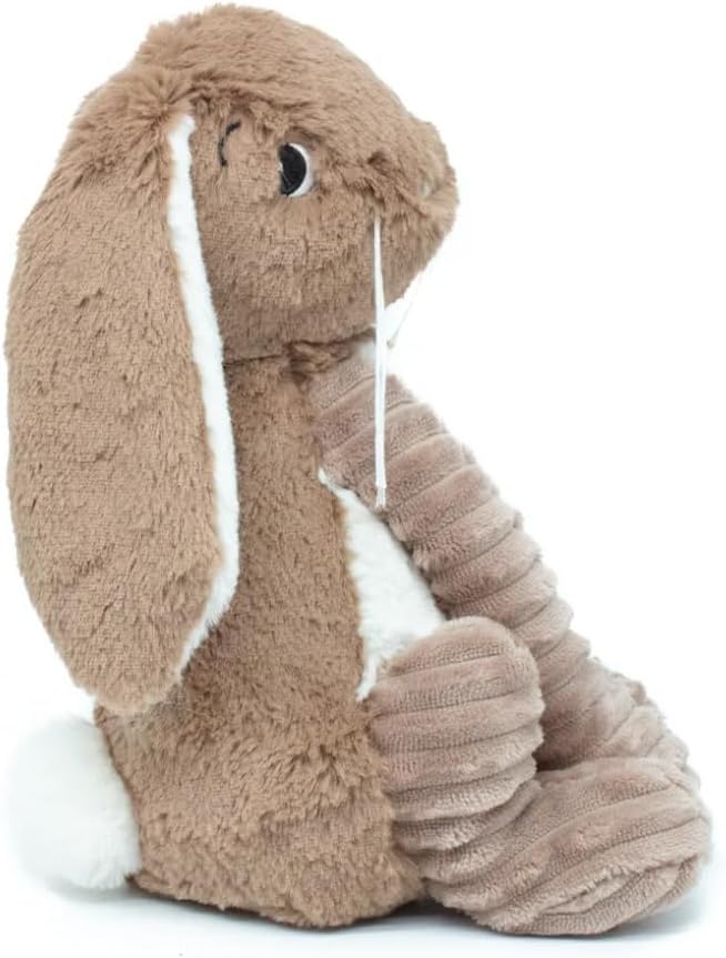 Pluszowy królik beżowy z miękkim futerkiem i długimi uszami, idealny dla dzieci