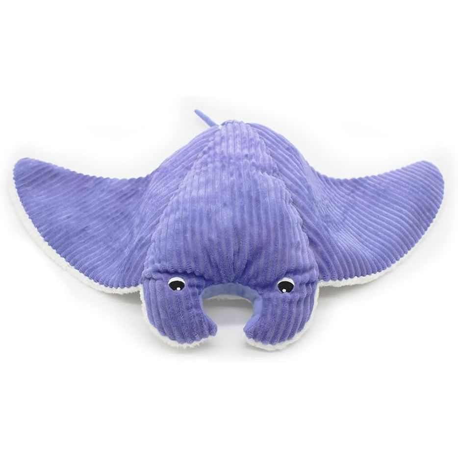 Pluszowa płaszczka fioletowa wykonana z miękkiego materiału z oczkami do przytulania