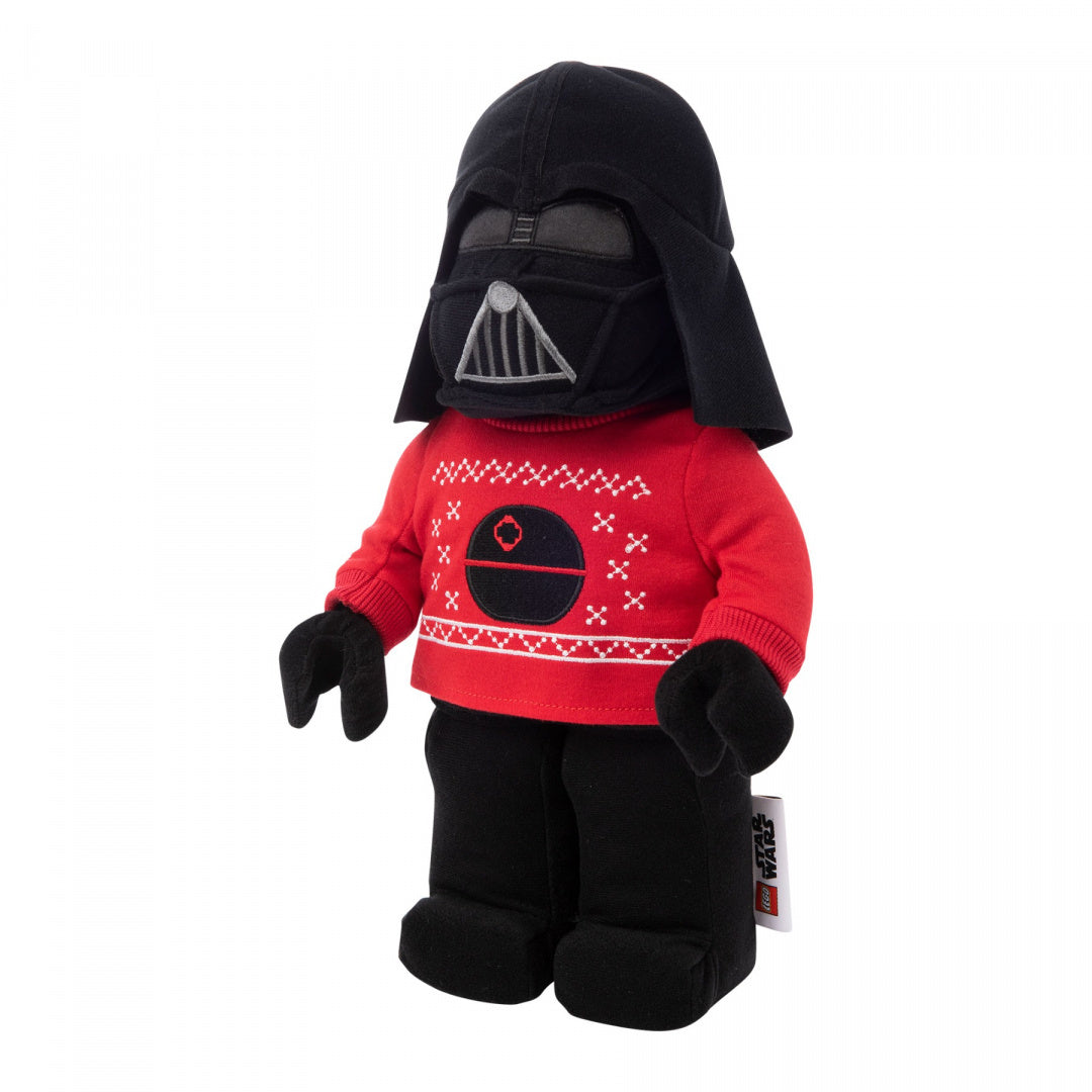 LEGO pluszak Darth Vader Star Wars w czerwonym swetrze z motywem Gwiazdy Śmierci