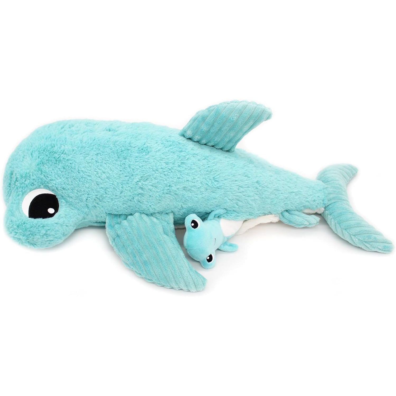 Pluszak wieloryb błękitny od BV JACOB COMPANY miękki i przyjazny do przytulania dla dzieci