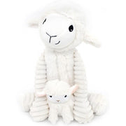 Pluszowa owca mama i dziecko w białym kolorze, miękka i przytulna zabawka BV JACOB COMPANY