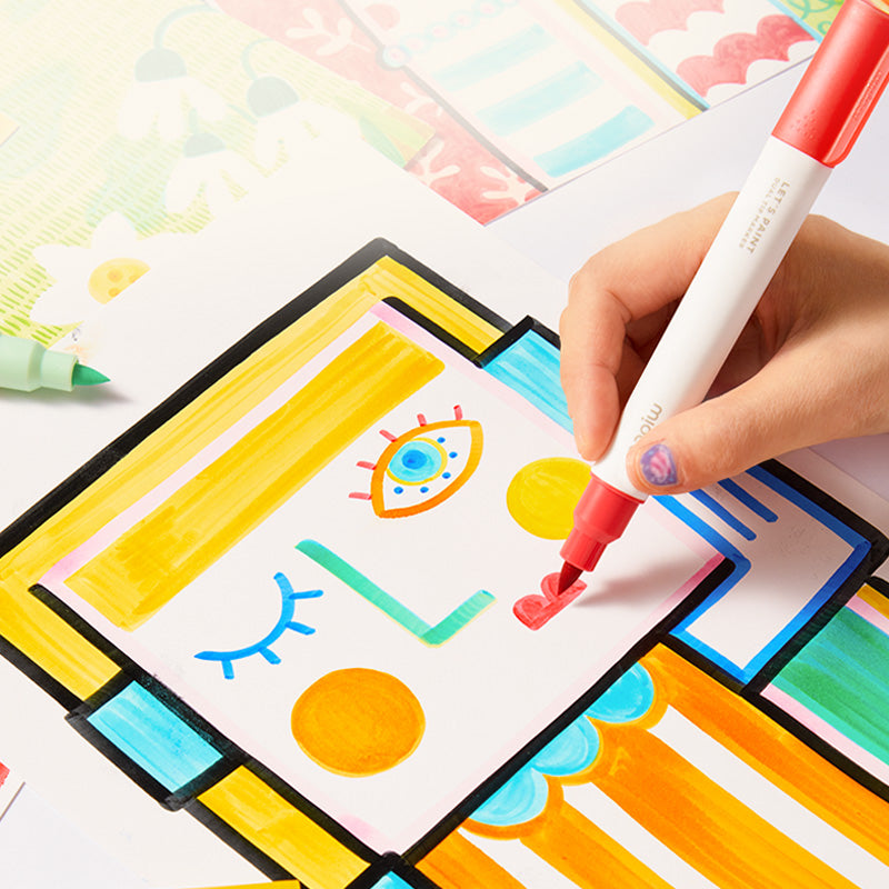 Markery półprzezroczyste dwustronne EMS DOIY używane do kolorowego rysowania twarzy i wzorów