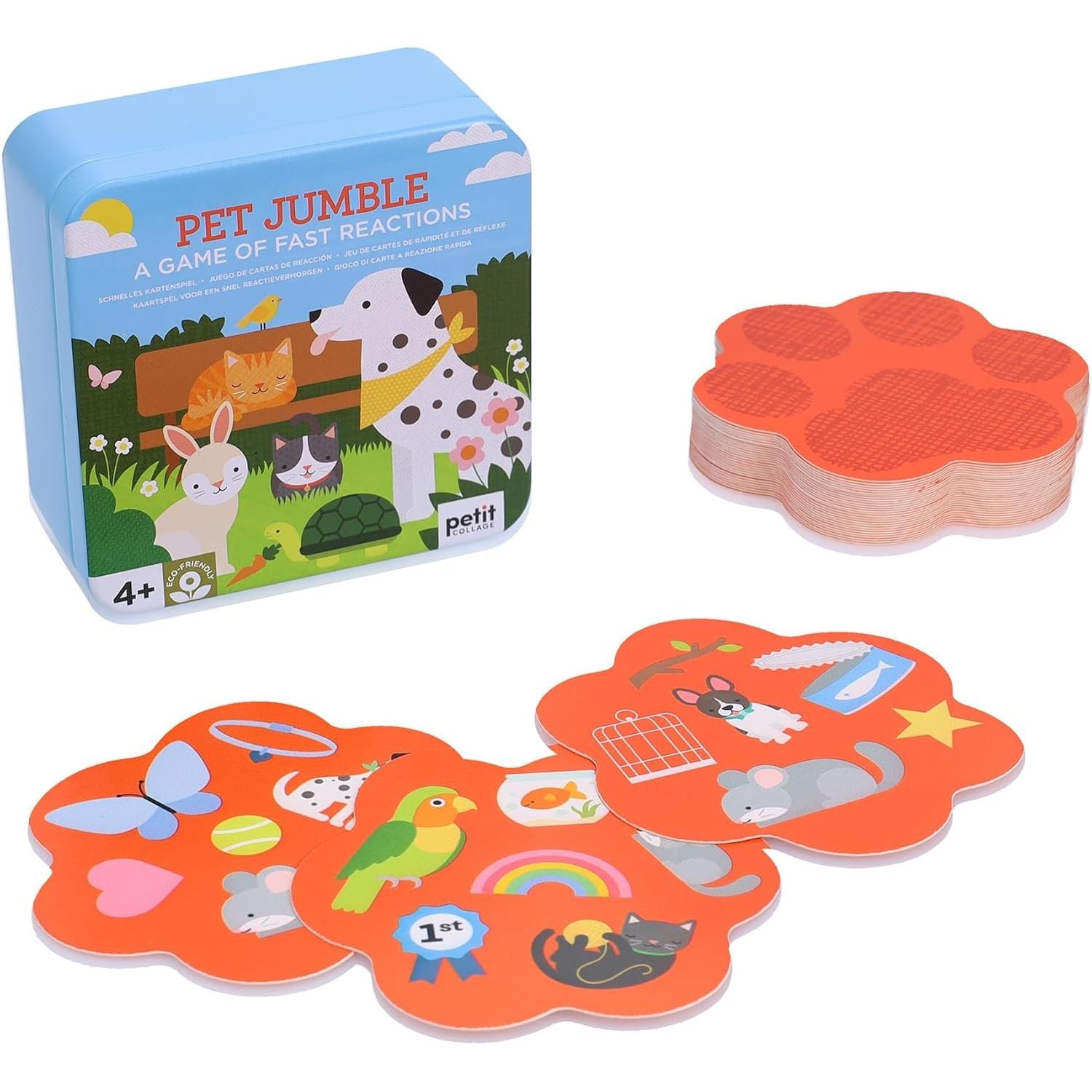 Gra znajdowanie obrazków zwierzęta Yamann z kolorowymi kartami i ilustracjami zwierząt