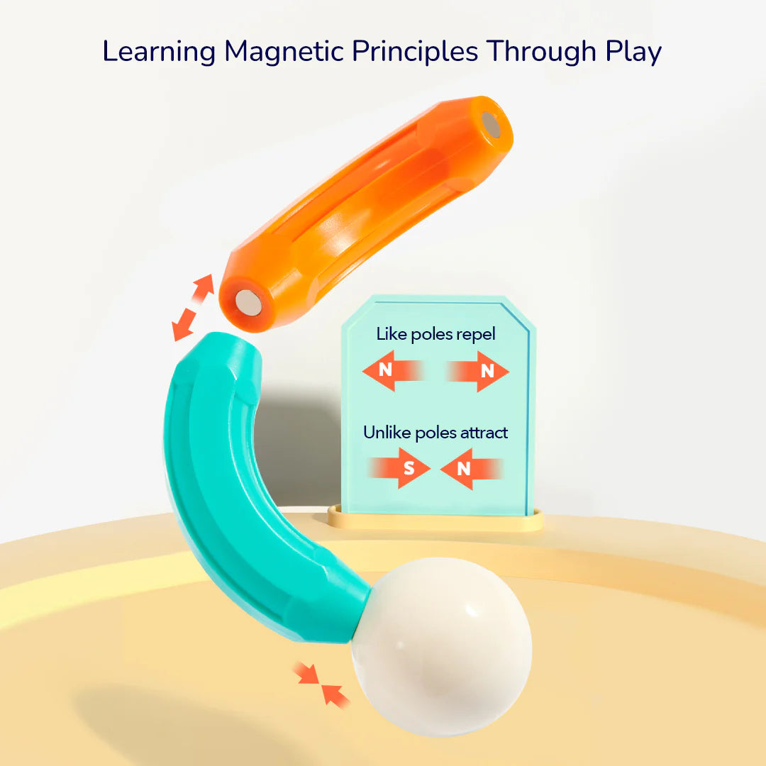 Kolorowe magnetyczne pałeczki konstrukcyjne do nauki zasad magnetyzmu i przyciągania i odpychania biegunów