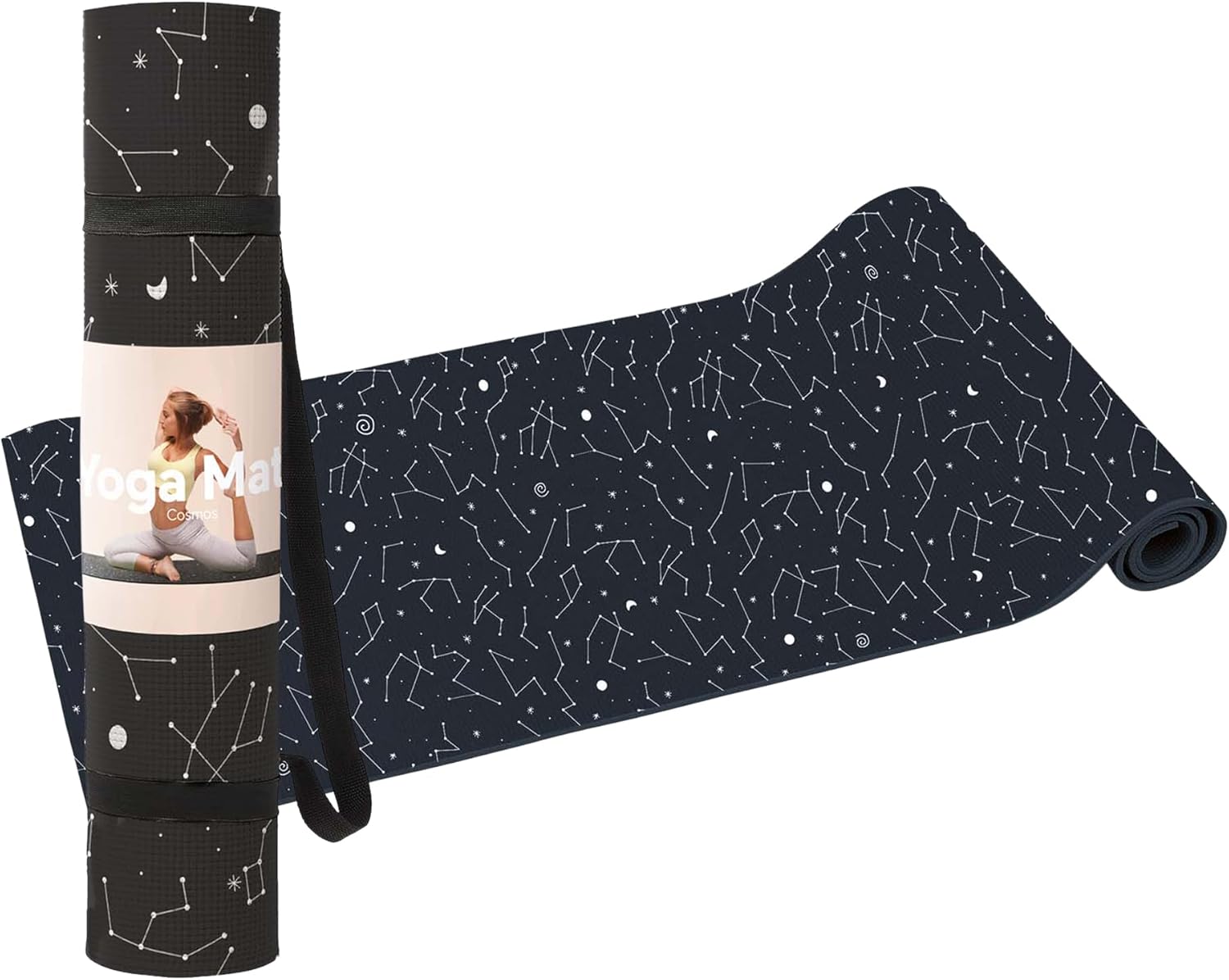 Mata do jogi cosmos z wzorem konstelacji na ciemnym tle od WABOBA AB