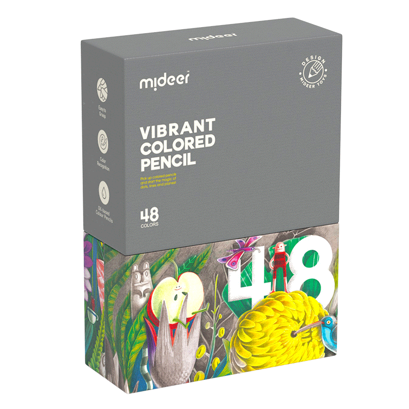 Zestaw kredek olejnych mideer 48 sztuk w kolorowym opakowaniu od Yamann