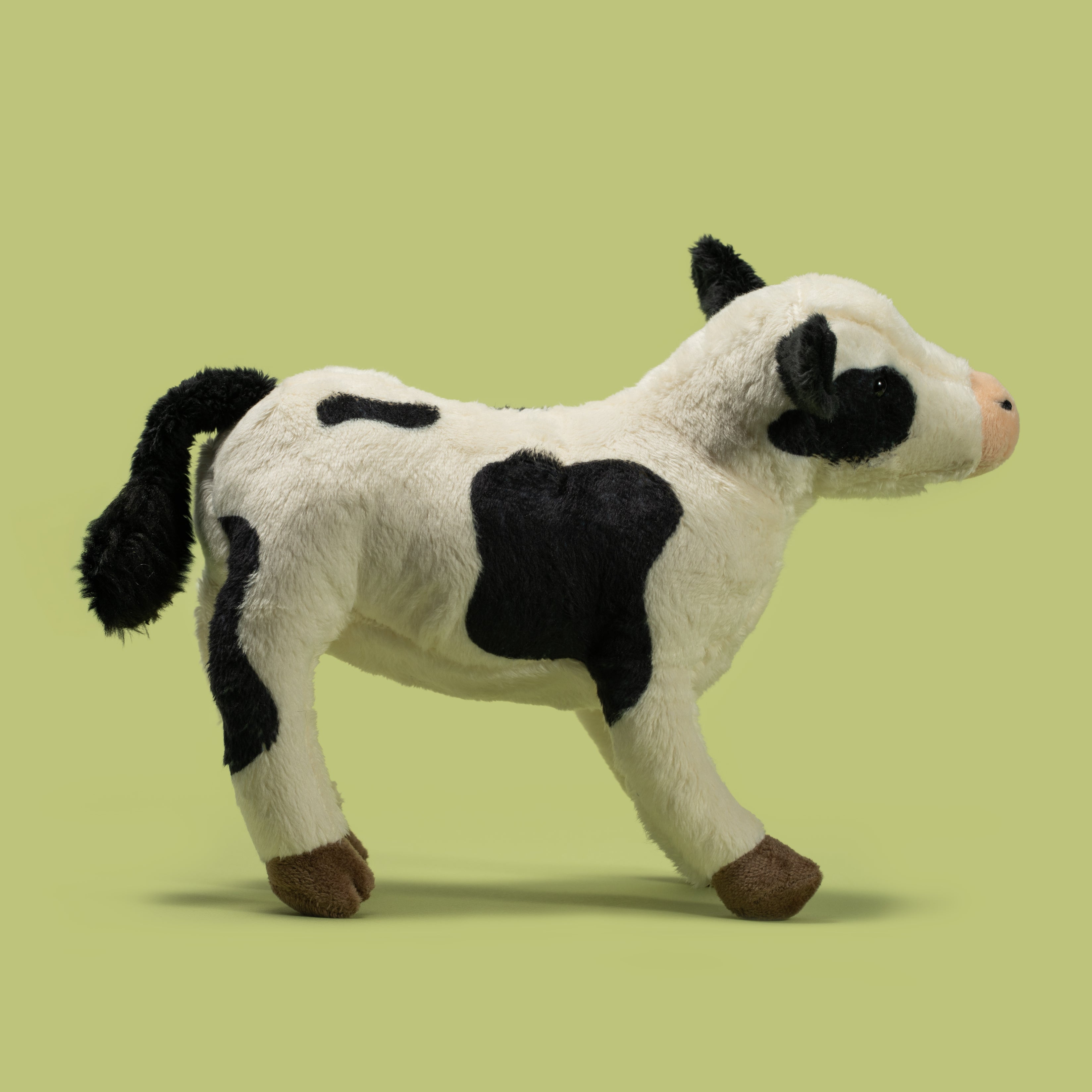 Pluszak ciele Wild Planet biały z czarnymi łatami miękki i realistyczny pluszowy miś