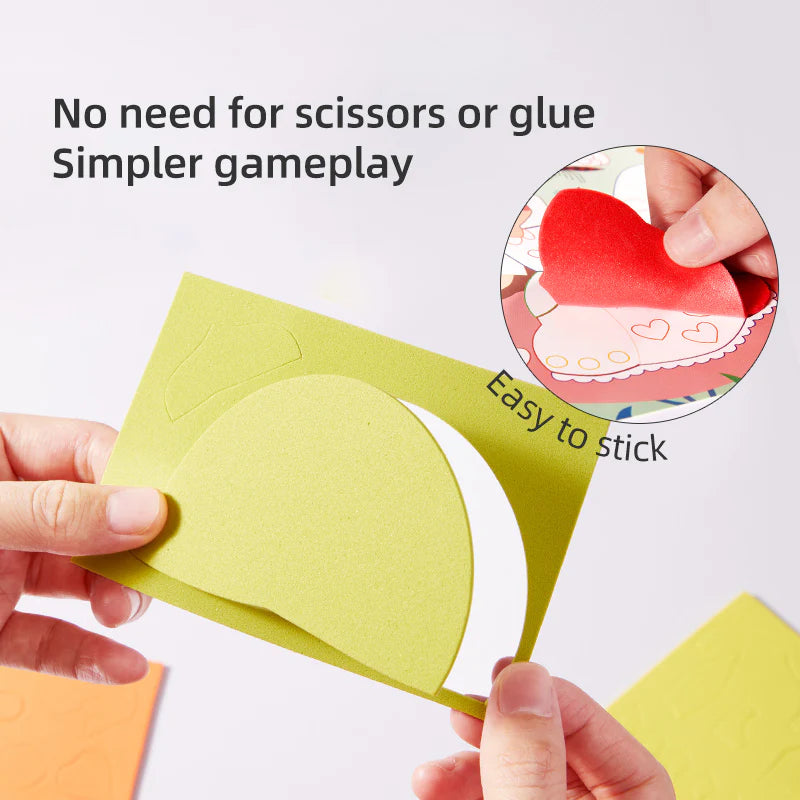 Wyklejanka baśnie dla dzieci z łatwymi do odrywania i przyklejania elementami bez nożyczek i kleju