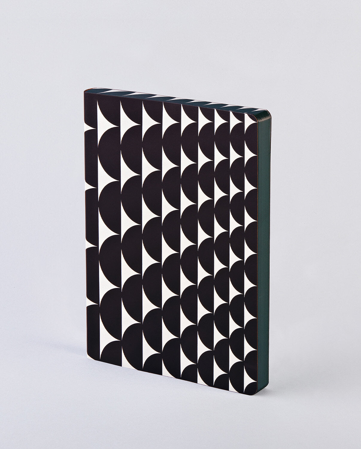 Notatnik graficzny BV JACOB COMPANY z czarno-białym geometrycznym wzorem półkoli