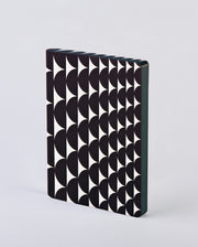 Notatnik graficzny BV JACOB COMPANY z czarno-białym geometrycznym wzorem półkoli