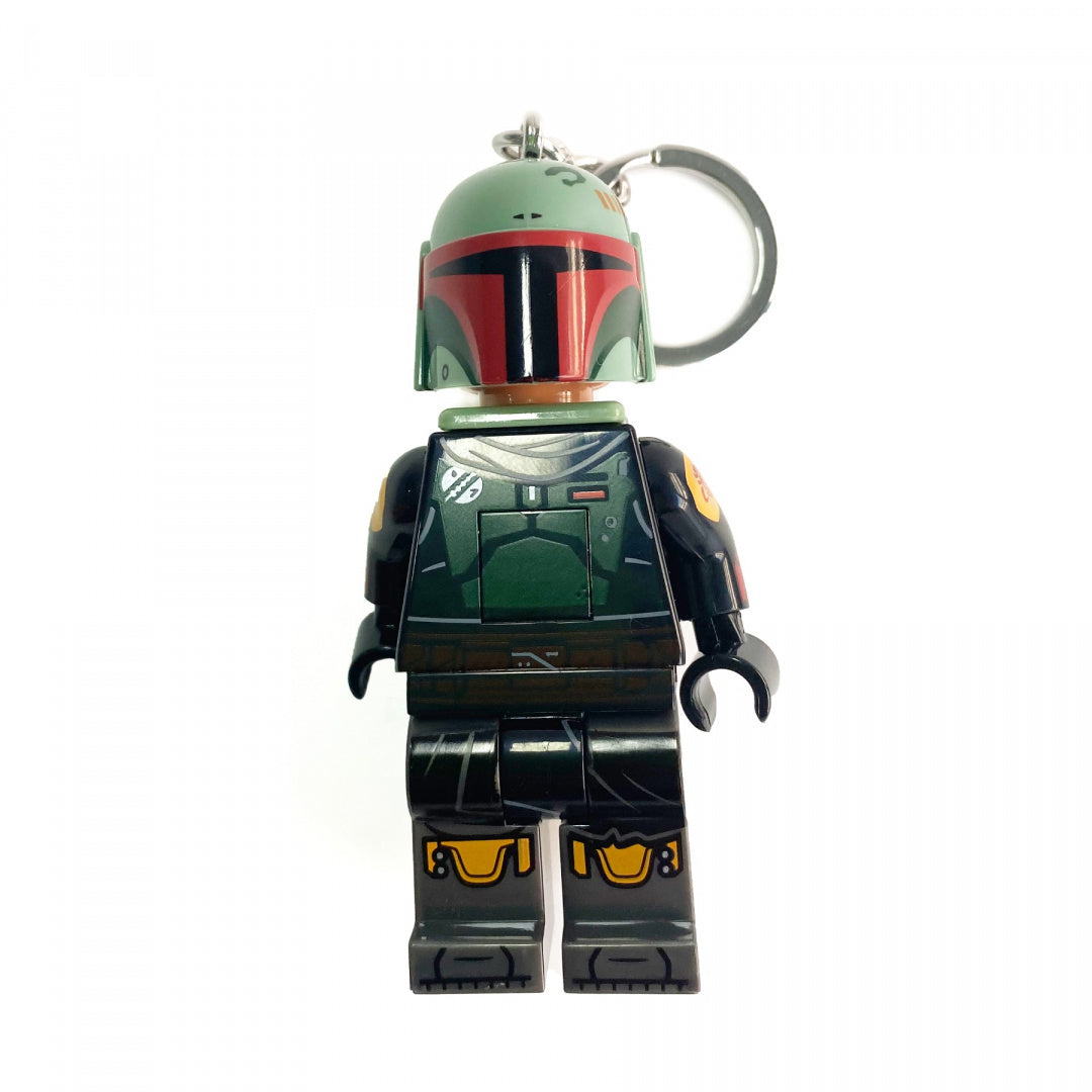 Brelok z latarką LEGO Star Wars Boba Fett w kształcie minifigurki z zielonym hełmem