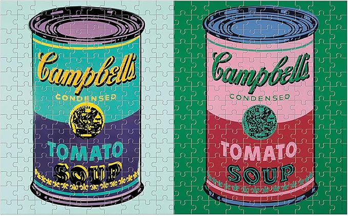 Puzzle Andy Warhol 300 elementów z ilustracją puszek z zupą pomidorową Campbells