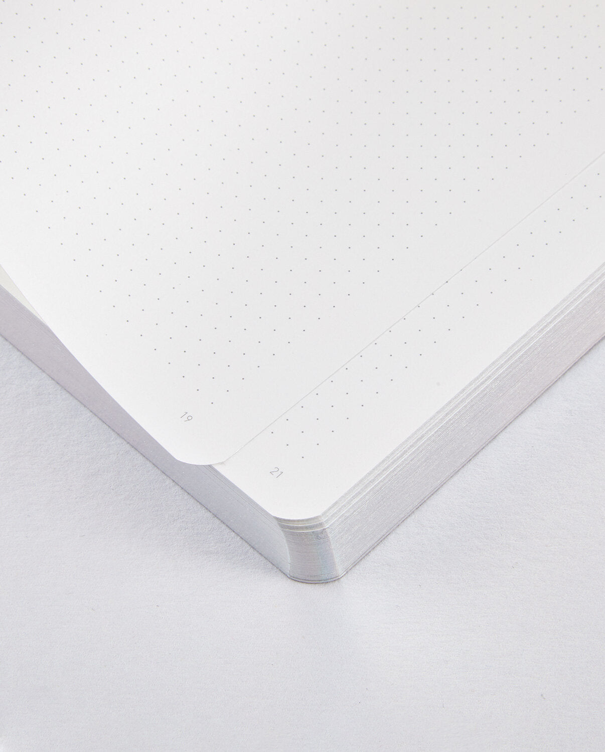 Wnętrze notatnika Voyager L szary z papierem w kropki idealnym do pisania i szkicowania