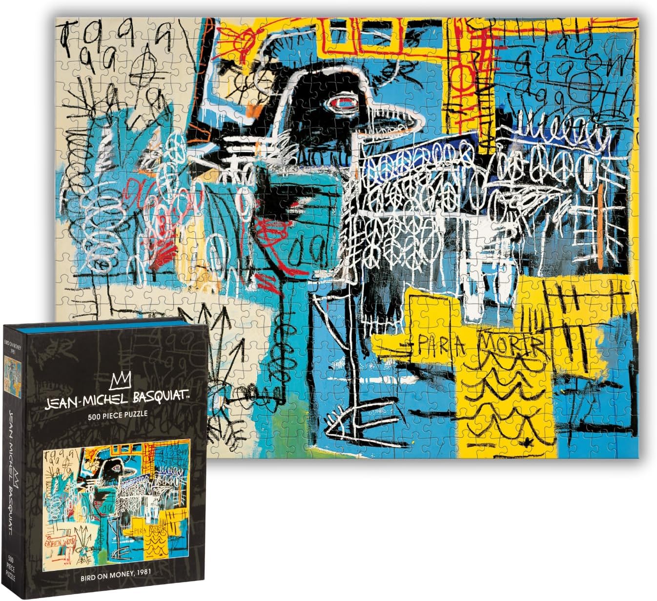 Puzzle Jean-Michel Basquiat 500 elementów z kolorową grafiką Bird On Money 1981