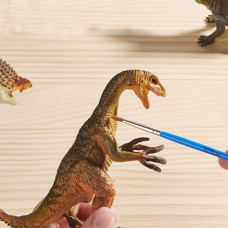 Zestaw figurek dinozaurów dla dzieci z kolorową plastikową figurką malowaną pędzelkiem