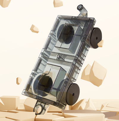 Yamann klocki magnetyczne dla dzieci w przezroczystym pojemniku z kółkami do zabawy i konstrukcji