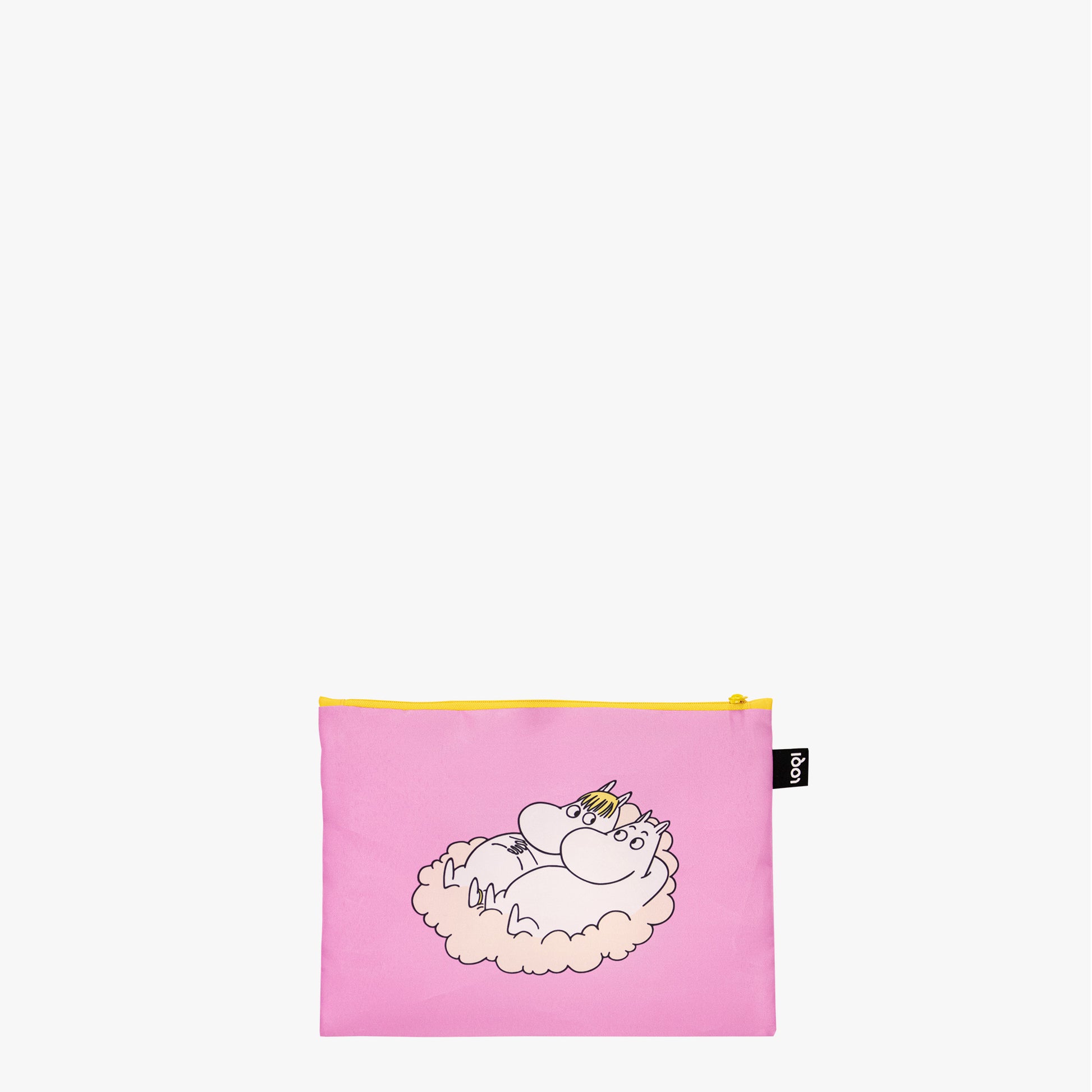 Różowa saszetka Moomin dla dzieci z postacią Muminka na froncie od LOQI