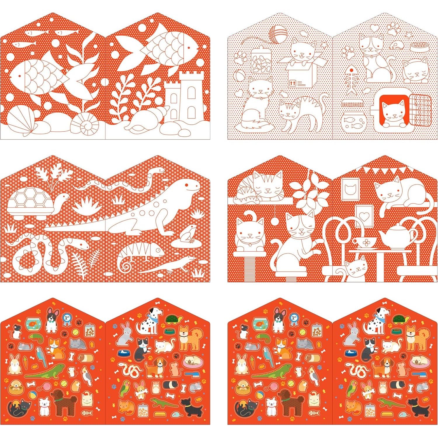 Kolorowanka ze zwierzętami dla dzieci z różnymi ilustracjami zwierząt do kolorowania